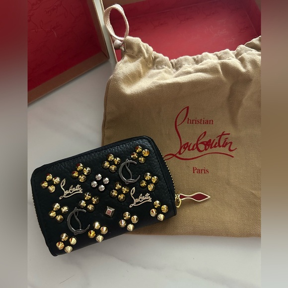 Handbags - Christian Louboutin studded black small wallet